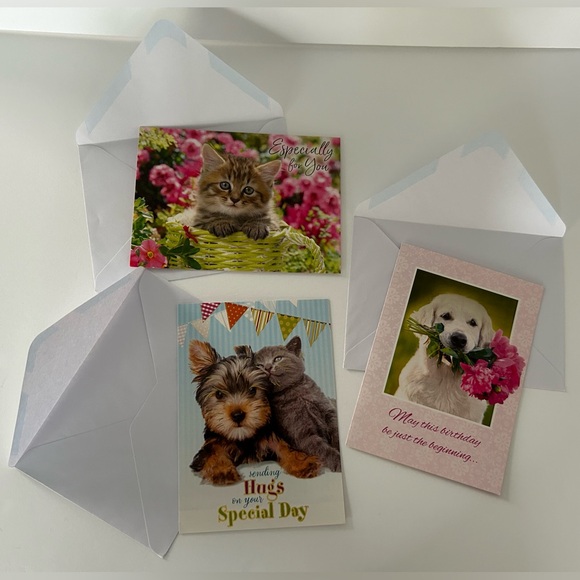🆓 - Dogs and Cats Themed Birthday Card Set - Free With Purchase - Picture 4 of 9